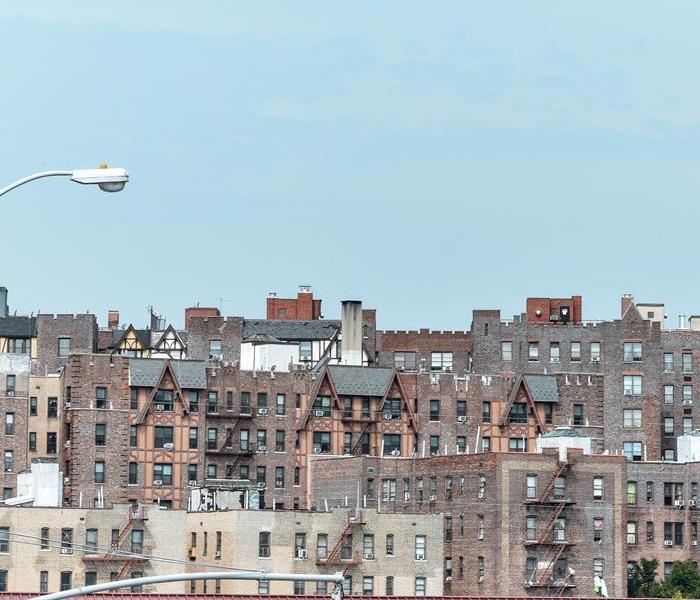 A rooftop view of buildings in the Bronx.